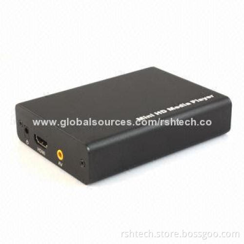 HD Media Player with Up to 1,080P Output, Sized 107 x 80 x 25mm